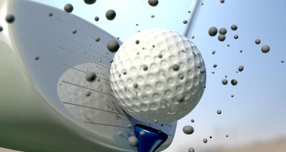 Golf Ball And Club Impact