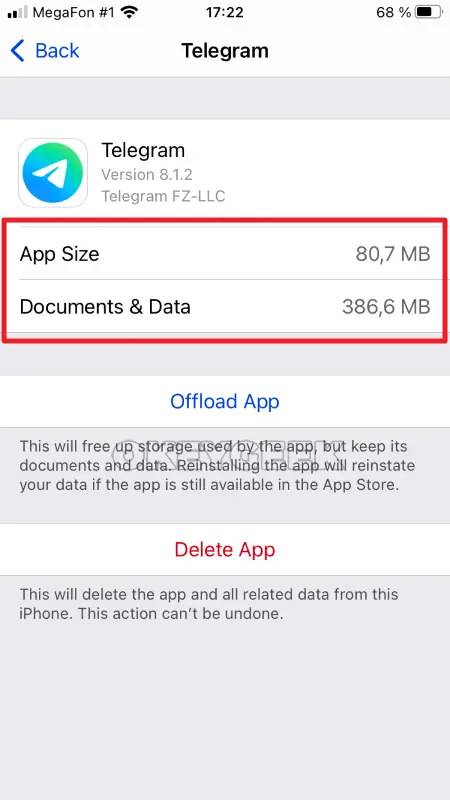 how to check data usage of telegram